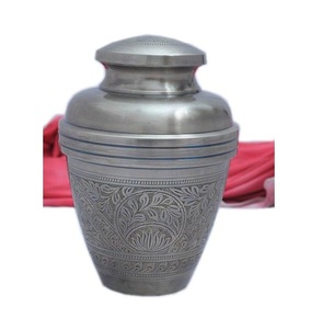 Urna Funeraria de Metal Plateado Antiguo, Fabricada en Aluminio y Estaño, Gran Venta, Mejor Precio - Product Image 2