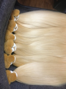 Paquetes de cabello Remy Rubio 100% cabello humano cutícula alineada sedoso onda recta extensiones de cabello máquina de trama Doble - Product Image 3