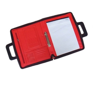 Zipped Conference Folder Padfolio Leather <b>Ring</b> <b>Binder</b> - Product Image 1