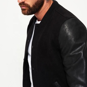 Chaqueta bomber de cuero universitario para hombre, ropa de invierno, chaqueta de cuero genuino cálido para hombre - Product Image 4