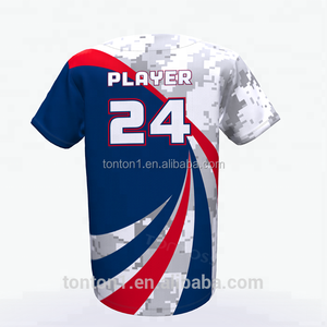 T-shirts de <span class=keywords><strong>baseball</strong></span> en gros, maillots de <span class=keywords><strong>baseball</strong></span> personnalisés sublimés, uniformes de camouflage - Product Image 4