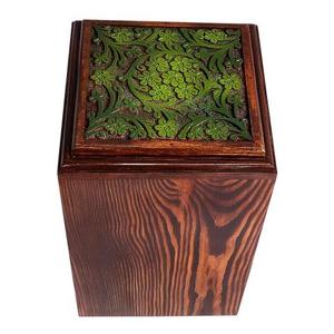 Caja de madera con diseño grabado antiguo conmemorativo para adultos, urnas de cremación de cenizas funerarias, humanos, estilo americano/europeo - Product Image 2