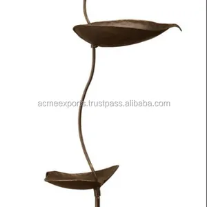 Blad Vormige Vogel Bad | Tuin Metalen Vogel Feeder Met Stand | Vogel Bad Stand