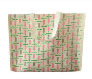 Elegante respetuoso con el medio ambiente PP tejido mango hombro cierre mediano bolsa de compras PMS Color hecho Vietnam diseño existente competitivo - Product Image 1
