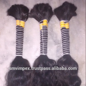 Tissage de cheveux humains bruts au prix de gros. Extension de cheveux humains naturels de temple de l'Inde. Volume de cheveux indiens à cuticules alignées - Product Image 2