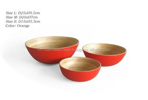 ผู้ค้าส่งชามไม้ไผ่เวียดนาม/ไม้ไผ่เคลือบเงา - Product Image 3