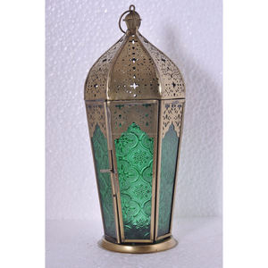 Fancy Design Metal Gold Moroccan Hanging <b>Lantern</b> with Red Color Glass for Home and <b>Garden</b> Decorative <b>Candle</b> <b>Lanterns</b> - Product Image 5