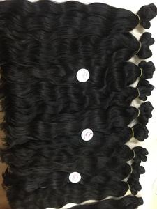Bundles d'extension de tissage humain Remy cambodgien non traités naturel noir style vague doux Double trame HD dentelle disponible dentelle de perruque - Product Image 4