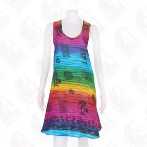 Fancy sexy women tank top rainbow colorful vest