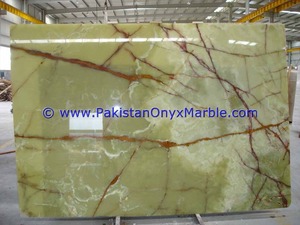 COLECCIÓN DE LOSAS GRANDES DE ONYX VERDE PAKISTANI Superficie de mármol pulido elegante para mesas - Product Image 3