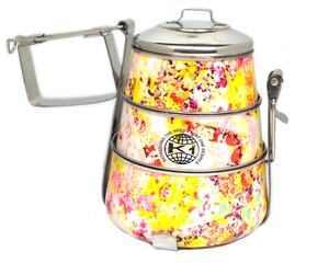 KING Boîte tiffin durable en acier inoxydable Boîte tiffin couleur spray Récipient à soupe en acier Boîte à lunch à isolation alimentaire - Product Image 2