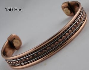Brazalete de Moda Unisex Hecho a Mano con Imán de Cobre de Royal Artisans, Pulido Clásico, con Tamaño Personalizado para Aniversario de Bodas - Product Image 5