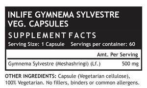 Gymnema Sylvestre Capsules végétariennes Suppléments à base de plantes 500 mg - 60 Capsules végétariennes Certifiées GMP Haute Qualité-INLIFE - Product Image 2