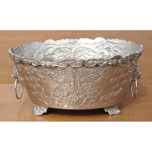 High Quality Silver Color Metal Serving <b>Bowls</b> Aluminum <b>Bowl</b> Round Shape Tableware Best Price Wedding <b>Dessert</b> Holder Serving <b>Bowl</b> - Product Image 3