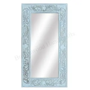 Wholesale Supplier of Vintage Style Indoor Rectangular Wall Mirrors Large Wood Frame Mirror for Living Room at Factory Price