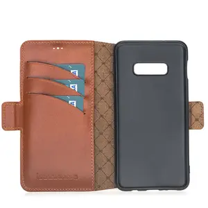 2019 Hot Wholesale High Quality Genuine Leather Wallet Case New Edition Mobile Phone Case for Samsung Galaxy S10e