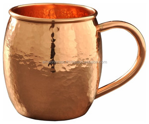 Taza de mula de Moscú de cobre Manija de forma de cuerda con agarre de mano de latón Línea de Venta caliente Tazas de cobre de mula de Moscú Home Hotel Bar Usado - Product Image 5