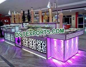 แผงขายอาหารงานแต่งงานของราชวงศ์อินเดียแผงขายอาหารดีไซน์เนอร์สีทองแผงขายอาหารสำหรับงานแต่งงานแบบทันสมัย - Product Image 2