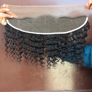 Cabello humano rizado de color Natural para mujer, accesorio con cierre frontal de encaje de 13x4 con pelo de bebé de oreja a oreja - Product Image 3