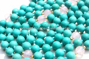 Collier de 108 perles fait à la main Yoga Mala de haute qualité avec des chaînes de perles d'artiste indien nouées avec des pierres précieuses pour cadeau - Product Image 5