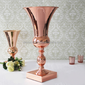 <b>Small</b> Copper Metal Flower Urn - Product Image 2