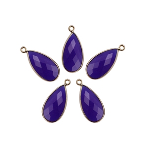 Dijes colgantes de joyería hechos a mano DIY, comprobador en forma de pera, Conector de enlace de piedras preciosas, componentes de ajuste de bisel, suministros para - Product Image 1
