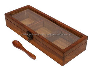 CLASSICAL LOOK <b>WOODEN</b> HAND MADE <b>SPICE</b> KITCHEN BOX ITEM - Product Image 2