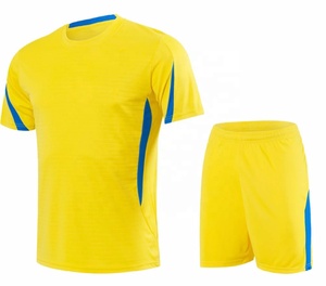 Conjunto de uniforme de fútbol de Color amarillo de secado rápido con logotipo personalizado, ropa deportiva de fútbol, uniformes de fútbol - Product Image 5