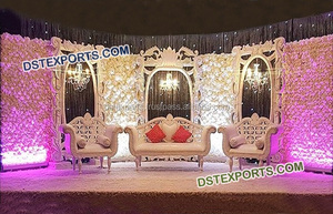 Cadres arrière de mariage asiatique de Style C doré, Fiber de verre, panneau d'arrière-plan pour mariage, décoration, dernière collection - Product Image 6