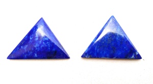 Natural azul lapislázuli piedras preciosas sueltas cabujón triángulo forma alambre envuelto para la fabricación de joyas al por mayor - Product Image 6