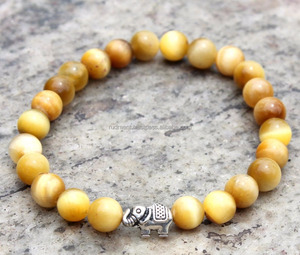 สร้อยข้อมือพลอยตาแมวธรรมชาติขนาด8มม.,สร้อยข้อมือทรงกลมยืดได้สำหรับทุกเพศหินคริสตัลบำบัด - Product Image 4