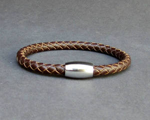 Braided, Leather <b>Bracelet</b> - Product Image 1