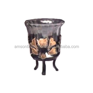 Bougeoir décoratif pour table de mariage avec vase en verre - Product Image 1