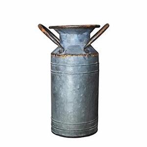 Galvanized E-Metal Vintage Milk Can <b>Jug</b> Farmhouse Styles Design <b>for</b> Kitchen Indoor Outdoor Garden Party Decorative Metal Milk - Product Image 5