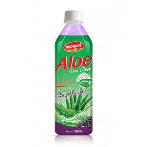 Aloe Vera Juice Drink With Grape Flavor, 500ml, JOJONAVI Beverage - Product Image 1