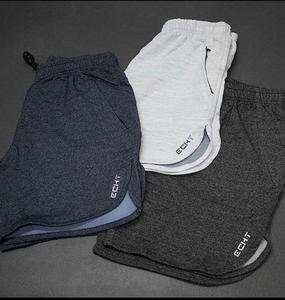 Pantalones Cortos Deportivos Personalizados OEM, Azul Marino, Cómodos, de Felpa, con Cordón, para Gimnasio, para Hombre, para Correr - Product Image 2
