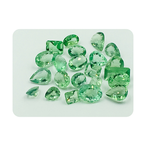 อัญมณีสีเขียวมรกตธรรมชาติสำหรับทำเครื่องประดับตามสั่งรูปทรงรีและแปดเหลี่ยมสำหรับสร้อยคอ - Product Image 1
