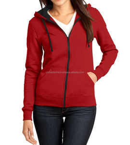 Meilleures ventes Sweats à capuche pour femmes pour adultes Rouge Manches longues Fermeture éclair Manches longues Tenue décontractée Motif imprimé Méthode de tissage tricoté - Product Image 1