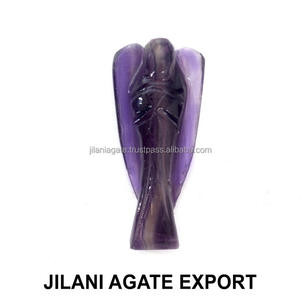 Venta al por mayor 2 pulgadas Jilani amarillo cuarzo Aventurina piedras preciosas semipreciosas decoración del hogar Feng Shui Ángel tallado artesanía arte - Product Image 4