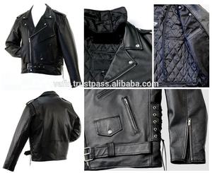 Men's Fashion Genuine <b>Sheep</b> <b>Skin</b> Leather <b>Jacket</b> Winter <b>Jacket</b> with Embroidery Decoration Manufactured in Pakistan - Product Image 5