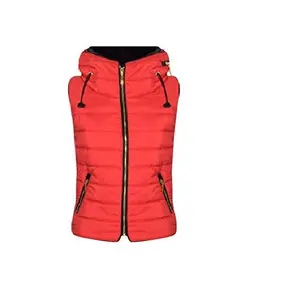 Shemax 2024 Top qualité vente chaude personnalisé en gros enfants rouge bouffant sans manches à capuche corps plus chaud vestes