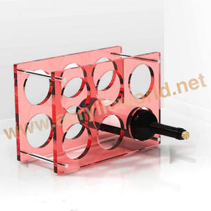 ที่มีคุณภาพสูงอะคริลิขวดไวน์ชั้นวางจอแสดงผล/เคาน์เตอร์อะคริลิยืนแสดงขวด - Product Image 2