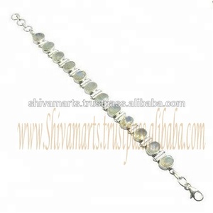 Handcrafted Jewelry Real Rainbow Moonstone <b>Bracelet</b> 925 Sterling <b>Silver</b> Jewelry Beautiful Fashion <b>Silver</b> Jewelry Manufacturer - Product Image 2