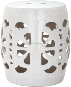 La mejor llegada, acabados blancos, mesa de tambor de Metal decorativa, muebles decorativos de hierro para sala de estar, mesa de centro decorativa - Product Image 3