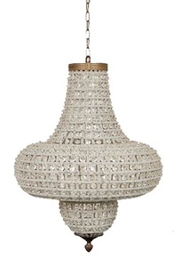 BEADED DESIGNER CHANDELIER, CEILING CRYSTAL CHANDELIER - Product Image 2