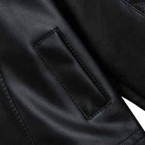 New Wholesale Girls Fashion <b>Street</b> Cool Leather Jacket Faux Leather Jacket Kids Clothes Girls Coat Winter Season - Product Image 4