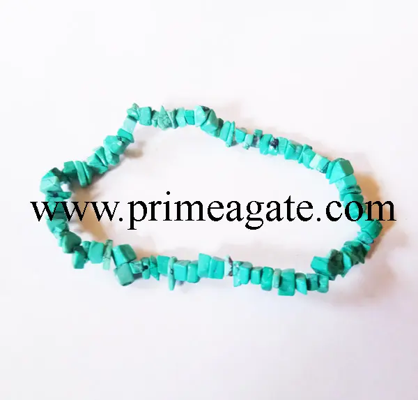 Latest Turquoise stretchable Chips bracelet 2018 for sale | Prime Quality Bracelets from India