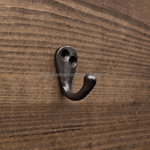 Achetez en gros à l'usine : Patère murale double décorative en fonte noire, style vintage, finition laiton antique, pour chapeaux et manteaux - Product Image 6