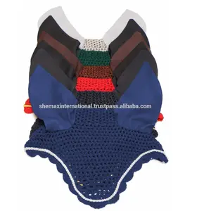BONNET d'oreille en Crochet pour cheval, masque de mouche, pour compétition d'équitation, neuf, livraison gratuite - Product Image 1