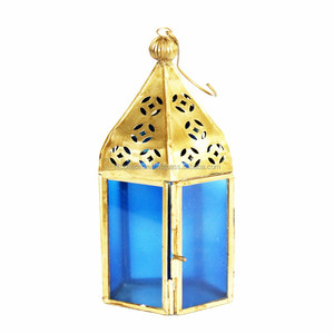 HANGING & TABLE TOP HAND MADE IRON <b>MOROCCAN</b> LANTERN,Mini <b>Moroccan</b> Glass Lantern - Product Image 3